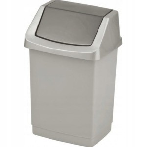 SZARY Kosz uchylny CLICK-IT 15l BIURO dom SZKOŁA