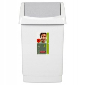 DUŻY jasny Kosz NA ŚMIECI uchylny 50l dom PRACY