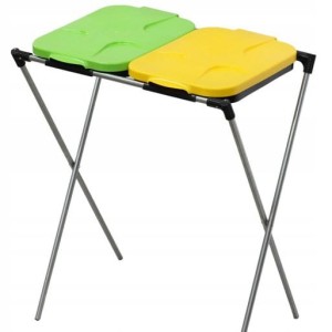 Stojaki na 2 worki na śmieci Stelaż do segregacji 2 x 120L