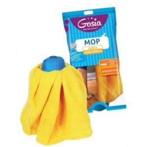 Mop Gosia Żółta Mikrofibra z Gąbką Szorującą - idealna czystość podłóg