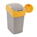 żółty plastik Kosz na śmieci FLIP BIN 10L CURVER