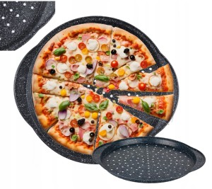 Blacha do pieczenia pizzy forma taca uchwyty 30cm