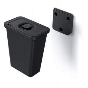 Wiszący kosz na śmieci z pokrywą 10l