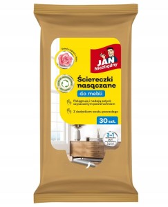 30 ścierek Jan Niezbędny nasączanych do pielęgnacji mebli – połysk bez smug