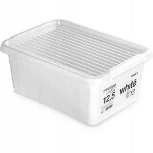 Biały modny pojemnik 12,5l pudełko z pokrywą 1522
