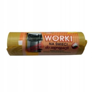 Worek do segregacji ŚMIECI 10 szt ŻÓŁTY 60l