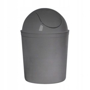 SREBRNY Okrągły kosz na śmieci Swing 5 L