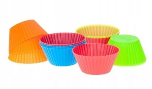Foremki silikonowe foremka na muffinki babeczki 12 szt mix
