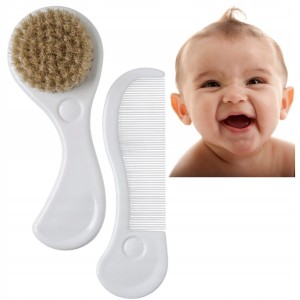 SZCZOTKA do włosów dla niemowląt + GRZEBIEŃ Zestaw miękkie włosie