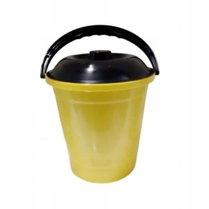 Wiadro plastikowe 15l z pokrywą - mix kolorów