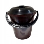 Wiadro plastikowe 12 L z pokrywą - mix kolorów