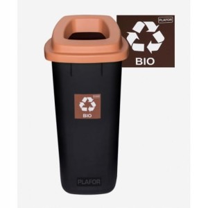 BRĄZOWY - bio stylowy kosz PLAFOR 90L SORT BIN