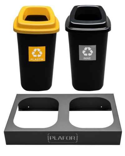 Stojak Metalowy z 2 Koszami 45L – Organizacja Przestrzeni