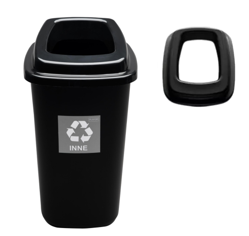 SORT BIN 45L Czarny kosz do segregacji odpadów - idealny do recyklingu