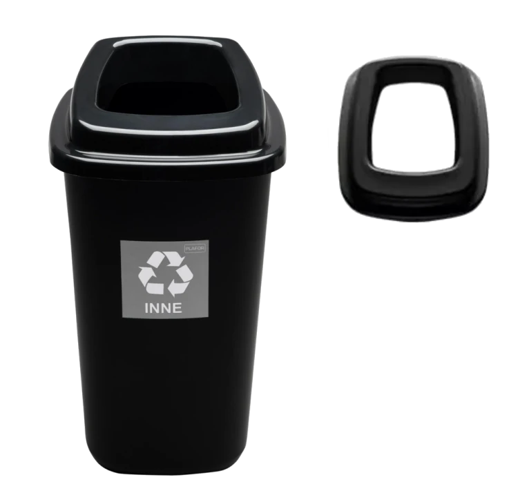 SORT BIN 45L Czarny kosz do segregacji odpadów - idealny do recyklingu