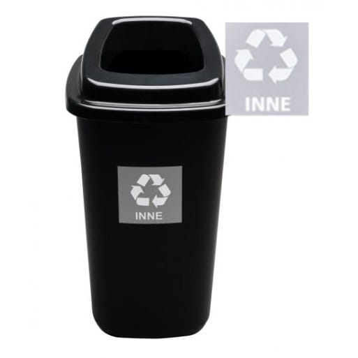 SORT BIN 45L Czarny kosz do segregacji odpadów - idealny do recyklingu
