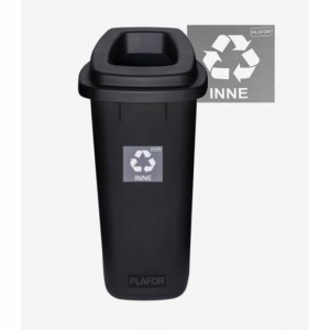 CZARNY kosz DO segregacji 90l SORT BIN uniwersalny