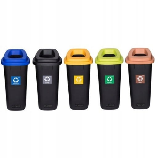 ŻÓŁTY- plastik 90L SORT BIN śmietnik na plastik
