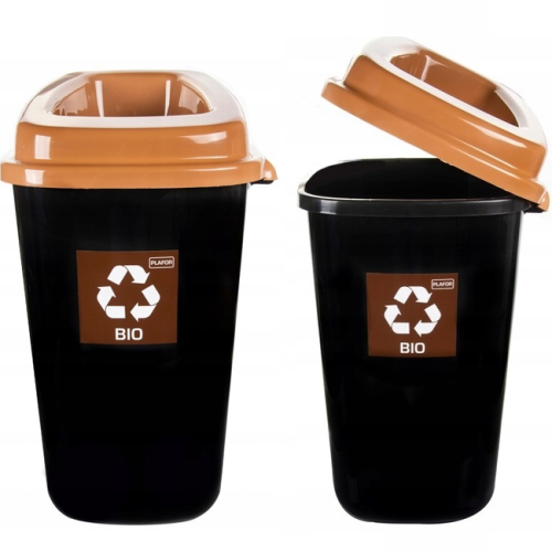 BRĄZOWY- BIO SORT BIN 28L segregacja Śmietnik KOSZ