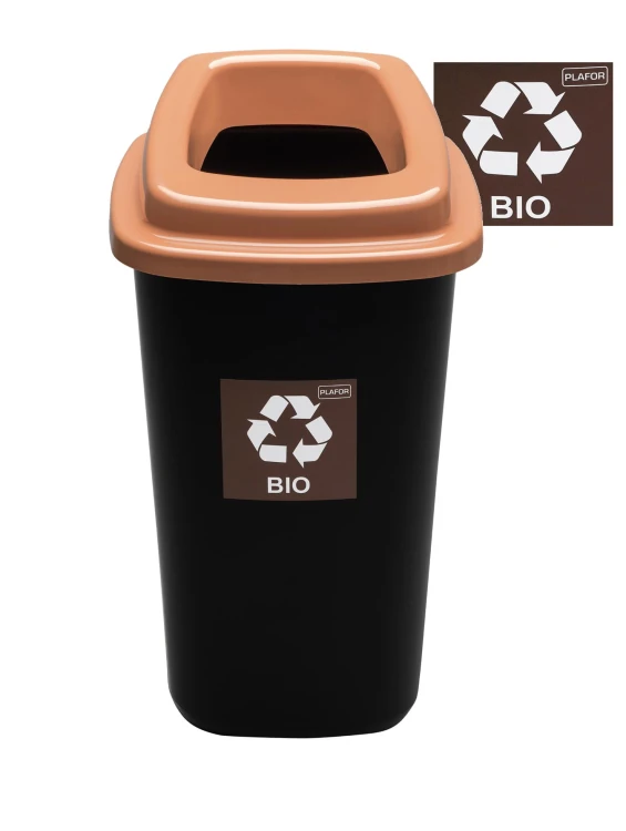 BRĄZOWY- BIO SORT BIN 28L segregacja Śmietnik KOSZ