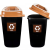 BRĄZOWY- BIO kosz 28L segregacja Śmietnik x3