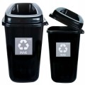 Pojemnik do Segregacji Śmieci Sort Bin Czarny – Kosz na Odpady Zmieszane 3x28L