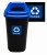Zestaw 3 Koszy na Papier Sort Bin 30l – Komplet Firmy Plafor