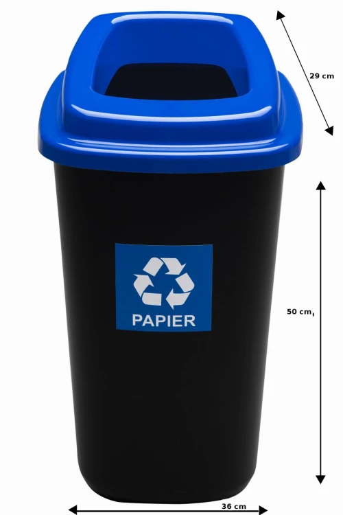Zestaw 3 Pojemników do Segregacji Śmieci Sort Bin – Żółte Pojemniki na Plastik 28L
