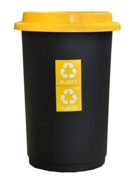 kosze na śmieci żółty KOSZ DO SEGREGACJI NA ŚMIECI 50L ECO BIN