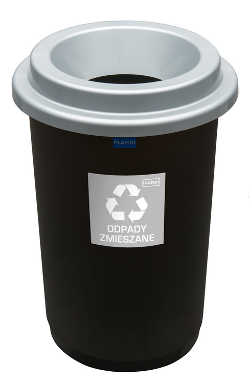 Szary Kosz do Segregacji Śmieci 50L ECO BIN – Praktyczne Rozwiązanie Dla Czystego Środowiska