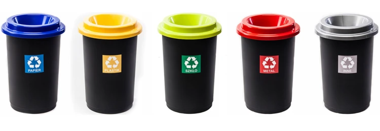 Szary Kosz do Segregacji Śmieci 50L ECO BIN – Praktyczne Rozwiązanie Dla Czystego Środowiska