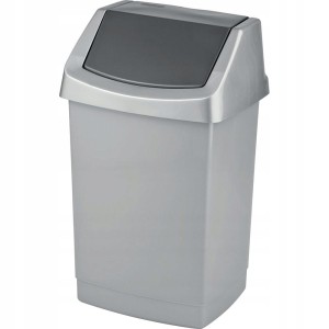 Kosz na śmieci 50L – pojemny, trwały i łatwy w utrzymaniu czystości SZARY