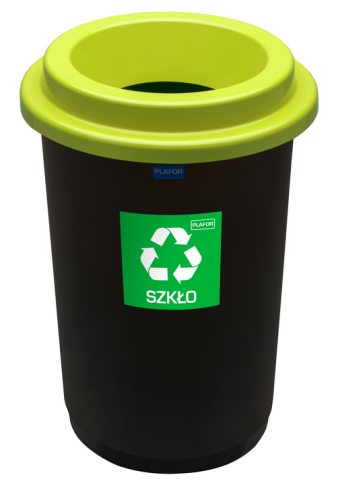 Kosz do Segregacji Śmieci 50L ECO BIN – Zielony Pojemnik na Szkło