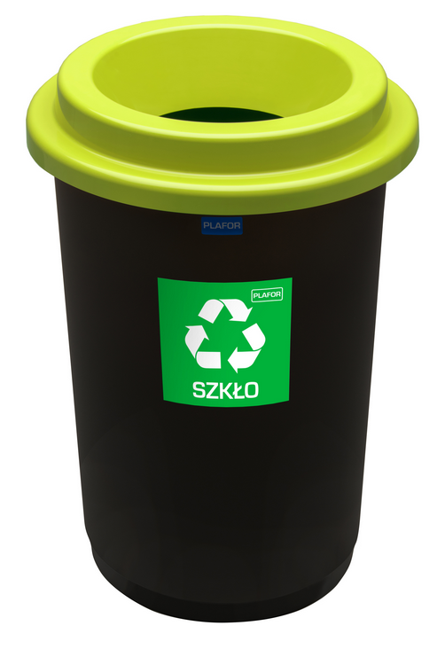 Kosz do Segregacji Śmieci 50L ECO BIN – Zielony Pojemnik na Szkło