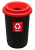 Kosz do Segregacji Śmieci 50L ECO BIN – Czerwony Pojemnik na Odpady Metalowe