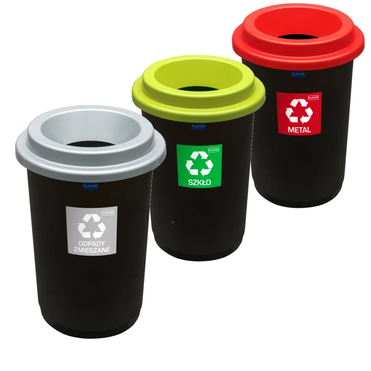 Zestaw 3 Koszy do Segregacji Śmieci 50L ECO BIN – Elastyczny Zestaw z Wyborem Kolorów