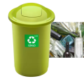 TOP BIN 50L – Zielony Kosz na Szkło – Idealny do Segregacji Odpadów