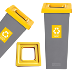 Kosz na Śmieci do Segregacji 53L – Plastik, Szary i Żółty Fit Bin, Ekologiczny, Wytrzymały