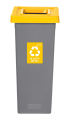 Kosz na Śmieci do Segregacji 53L – Plastik, Szary i Żółty Fit Bin, Ekologiczny, Wytrzymały