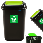 Kosz na śmieci Segregacja Quattro 28L Zielony - Idealny do szkła