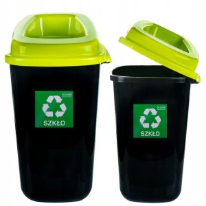 Kosz na Szkło 28l Kosz na Śmieci Segregacja Pojemnik do segregacji odpadów