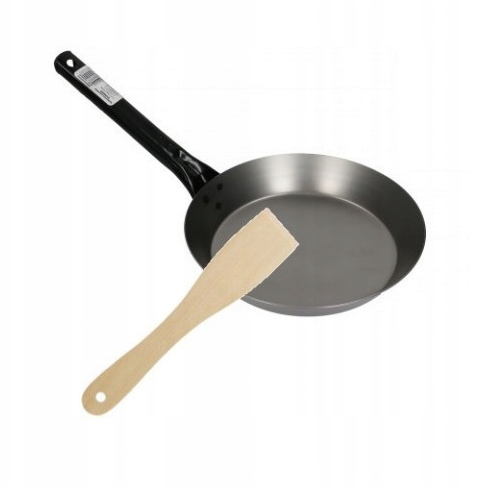 PATELNIA STALOWA CYGAŃSKA 28CM nieprzywierająca ze stali węglowej DUŻA