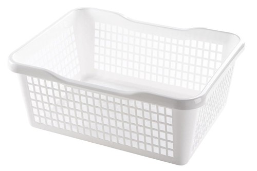 Biały Koszyk K-5 – Duży Organizer do Szafki Kuchennej, Pojemny i Elegancki