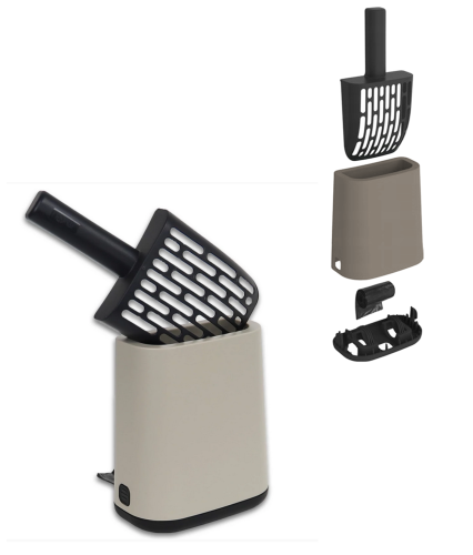 Łopatka do kuwety dla kota z workami Zestaw łopatka Uchwyt Worki