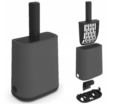 Łopatka do Żwiru z Uchwyt i Workiem XL Antracytowa ROTHO