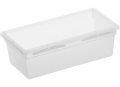 Organizer do szuflad Rotho Basic 15x8 cm – Przezroczysty, matowy wkład na akcesoria