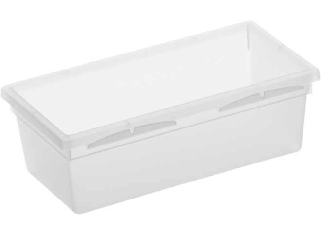 Organizer do szuflad Rotho Basic 15x8 cm – Przezroczysty, matowy wkład na akcesoria