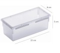 Organizer do szuflad Rotho Basic 15x8 cm – Przezroczysty, matowy wkład na akcesoria