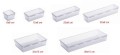 Modułowy organizer do szuflady 38x8 cm – Transparentny pojemnik na akcesoria