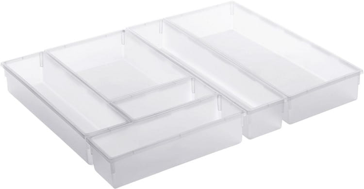 Organizer do szuflady Rotho Basic 38x15 cm – Przezroczysty pojemnik na akcesoria